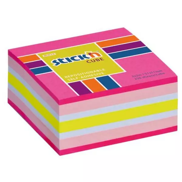 Samolepiaci bloček mini 51x51mm ružový mix