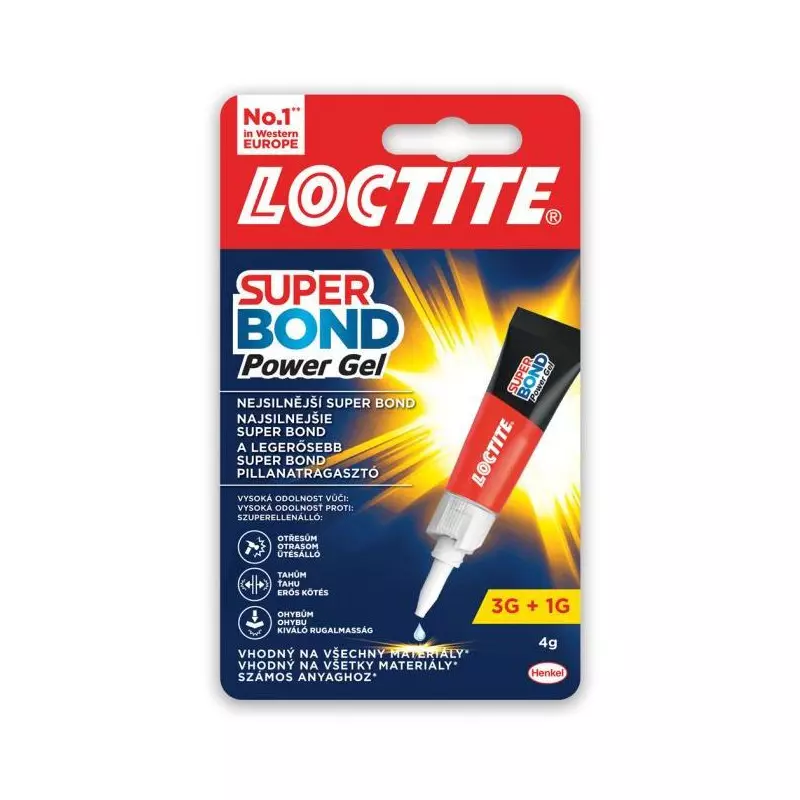 Sekundové lepidlo Loctite Super Bond Power Gel 3g Sekundové lepidlo Loctite Super Bond Power Gel 3g