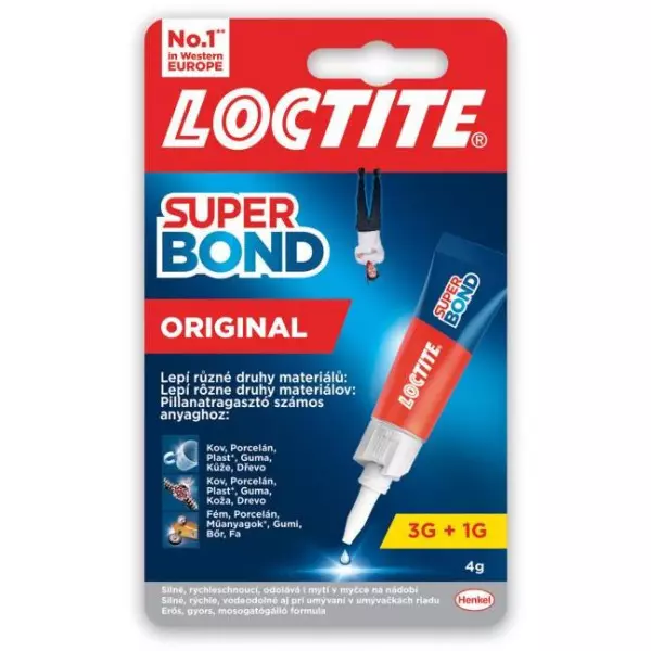 Sekundové lepidlo Loctite Super Bond Original 3+1g