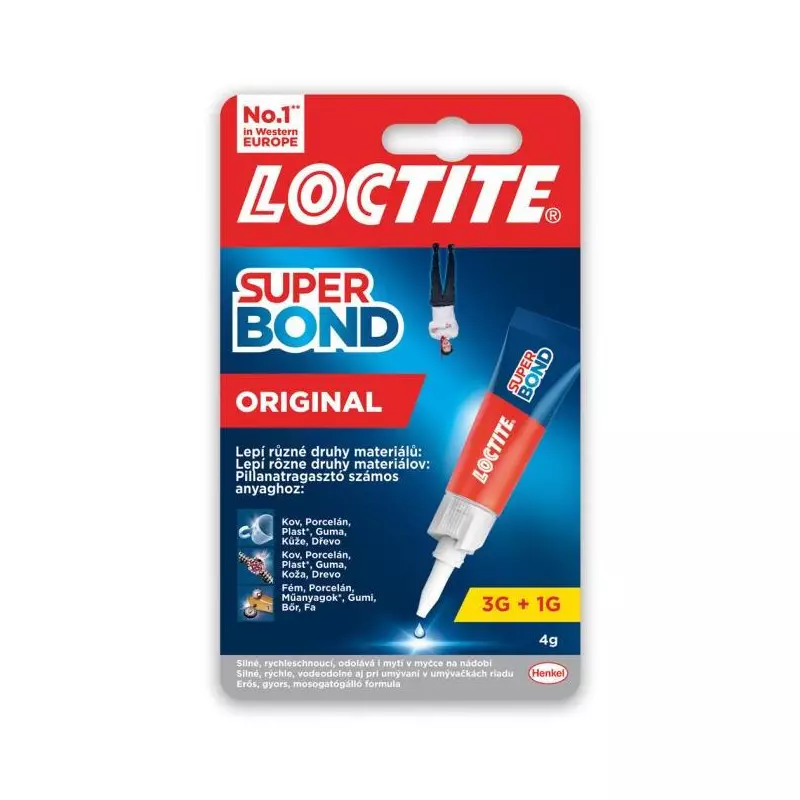 Sekundové lepidlo Loctite Super Bond Original 3+1g Sekundové lepidlo Loctite Super Bond Original 3+1g