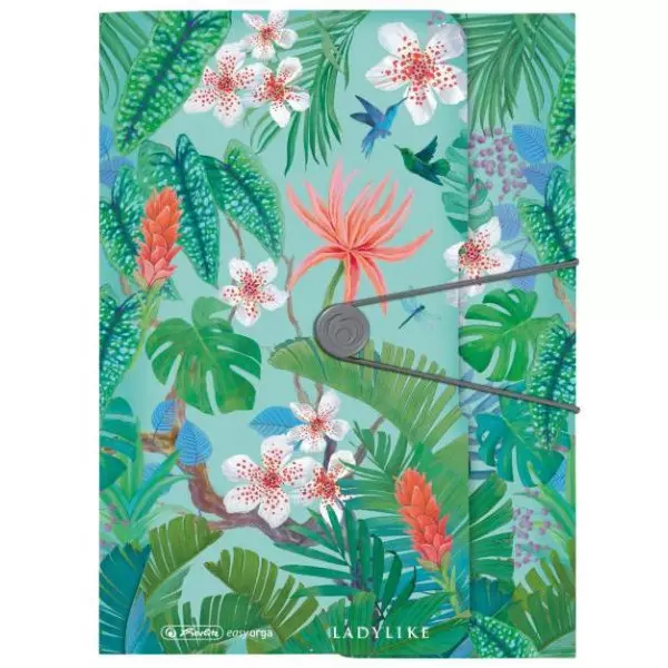 Plastový obal s gumičkou Herlitz Ladylike Jungle