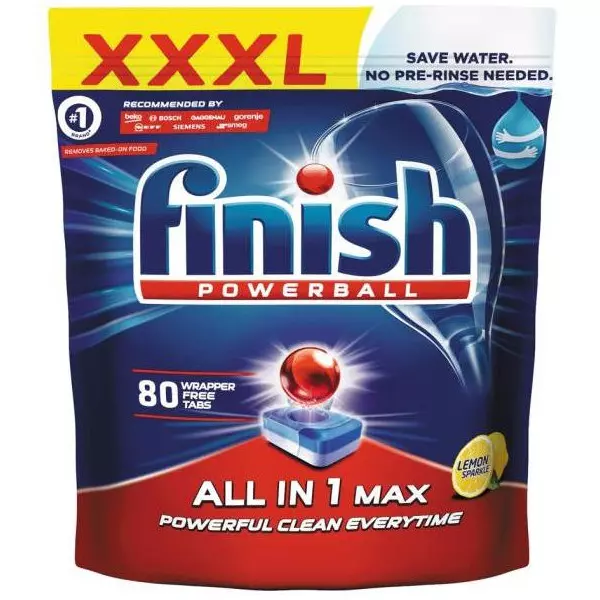 Finish tablety do umývačky riadu All in1 Max ( 80ks) Lemon