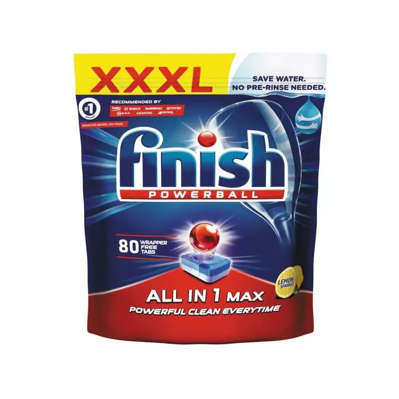 Finish tablety do umývačky riadu All in1 Max ( 80ks) Lemon Finish tablety do umývačky riadu All in1 Max ( 80ks) Lemon