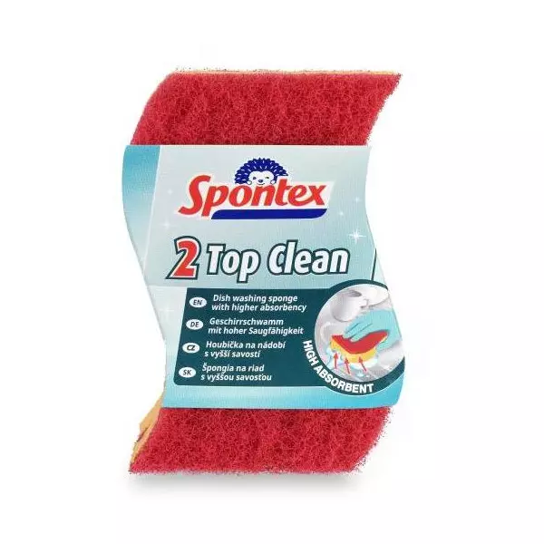 Hubka na riad viskózna Spontex Top Clean 2 kusy