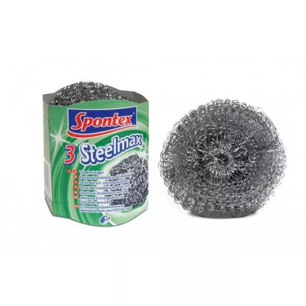 Drôtenka na riad kovová Spontex 3 Steelmax 3 kusy