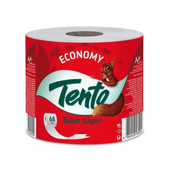 Toaletný papier 2-vrstvový TENTO Economy, návin 68 m