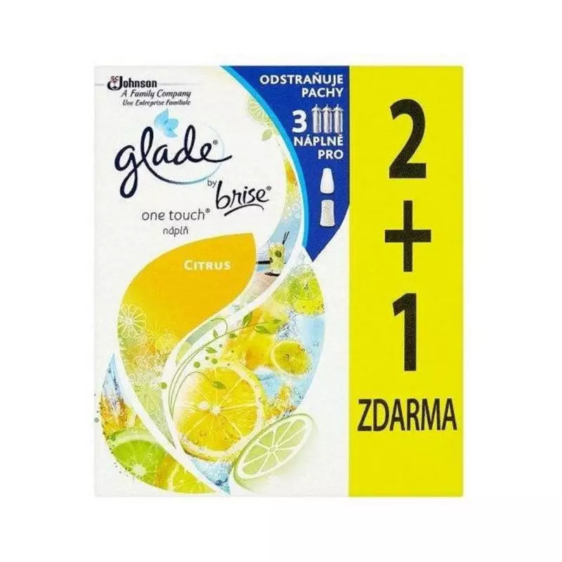 Glade Touch&Fresh NÁHRADNÁ NÁPLŇ (2+1ks) 3x10 ml Lemon Glade Touch&Fresh NÁHRADNÁ NÁPLŇ (2+1ks) 3x10 ml Lemon