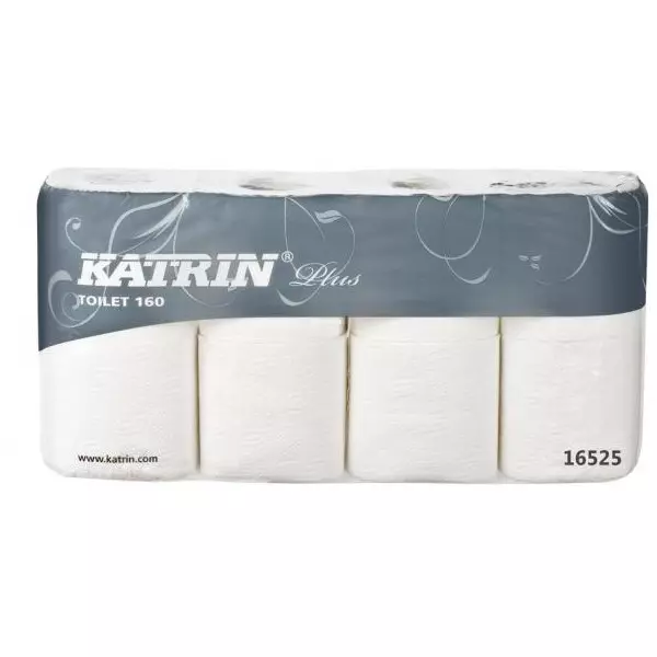 Toaletný papier 3-vrstvový KATRIN Plus Toilet 160, návin 17,25 m (8 ks)