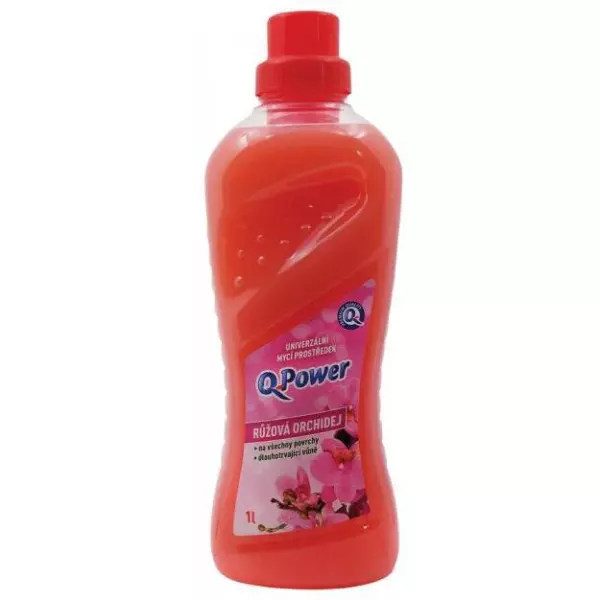 Q-Power UNI čistič na podlahy a povrchy 1 l - Ružová orchidea