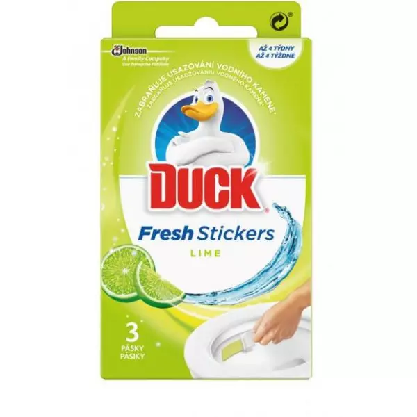 DUCK Fresh Stick WC gélové pásiky Limetka 3 x 9 g