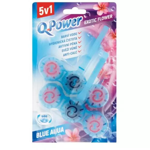 Q-Power WC závesný blok tuhý Exotic Flower 2 kusy