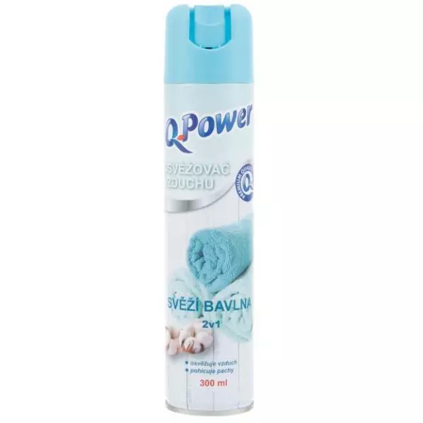 Q-Power osviežovač v spreji 300 ml Bavlna
