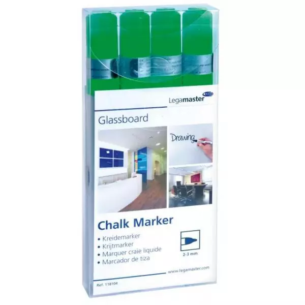 Popisovač na tabule Legamaster GLASSBOARD zelený 4ks