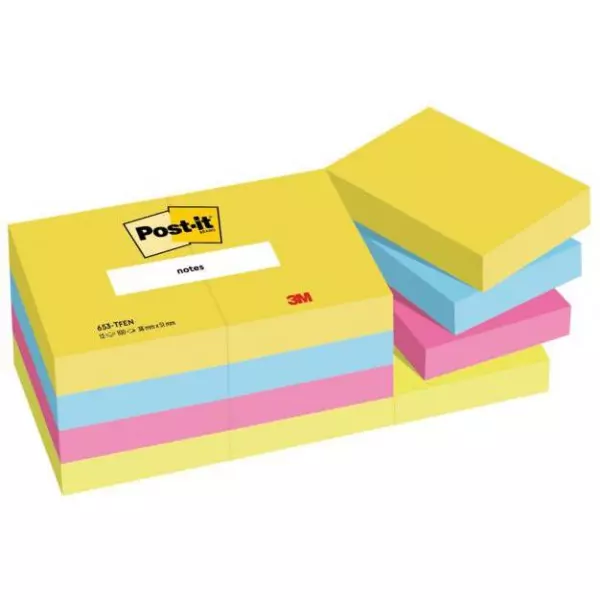 Bločky Post-it ENERGETIC 38x51mm, 12x100 lístkov