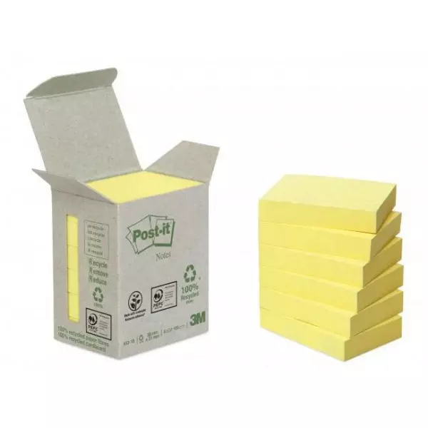 Bločky Post-it recyklované 38x51 žlté