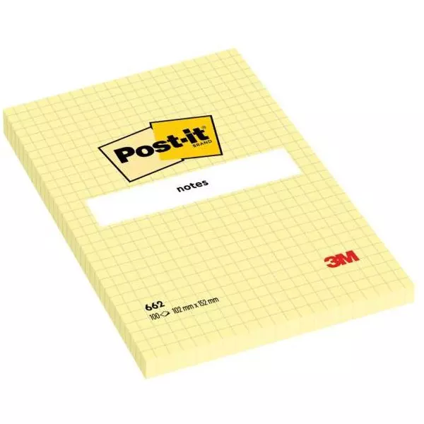 Bloček Post-it 102x152 žltý štvorčekový