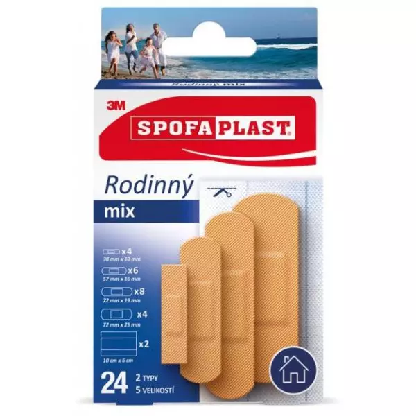 3M Spofaplast Rodinný Mix 603, 24 ks
