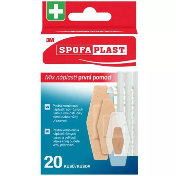 3M Spofaplast Náplasti prvej pomoci 607, mix, 20 ks