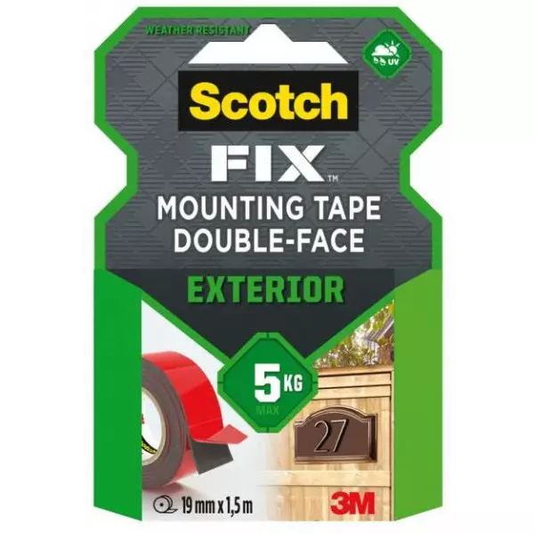 Montážna páska Scotch do exteriéru, 19 mm x 1,5 m