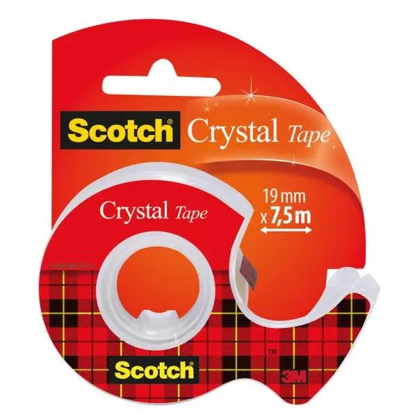 Lepiaca páska kryštálovo číra Scotch , 19 mm x 7,5 m, 1 rolka v zásobníku