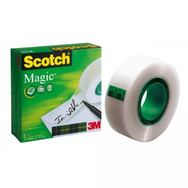 Lepiaca páska Scotch Magic neviditeľná popisovateľná 19 mm x 33 m v krabičke