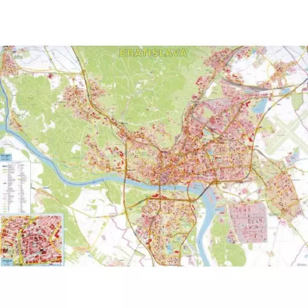 Mapa Bratislava s registrom 1:15.000