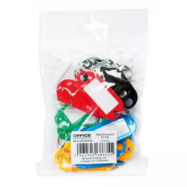 Menovky na kľúče Office Products mix farieb 20ks