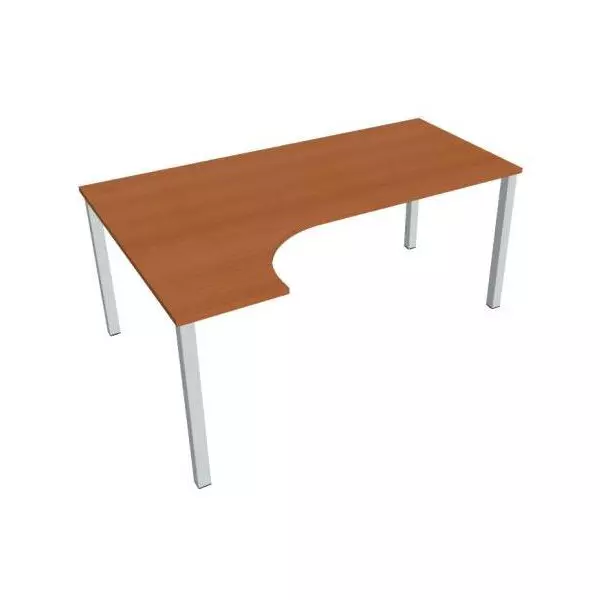 Pracovný stôl Uni, ergo, pravý, 180x75,5x120 cm, čerešňa/sivá