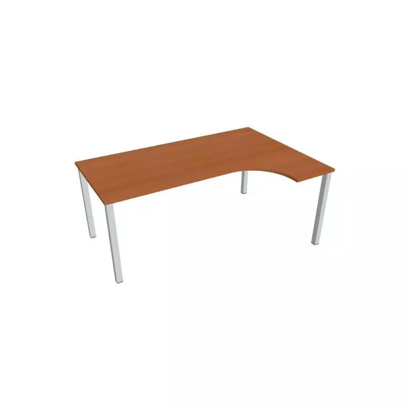 Pracovný stôl Uni, ergo, ľavý, 180x75,5x120 cm, čerešňa/sivá Pracovný stôl Uni, ergo, ľavý, 180x75,5x120 cm, čerešňa/sivá