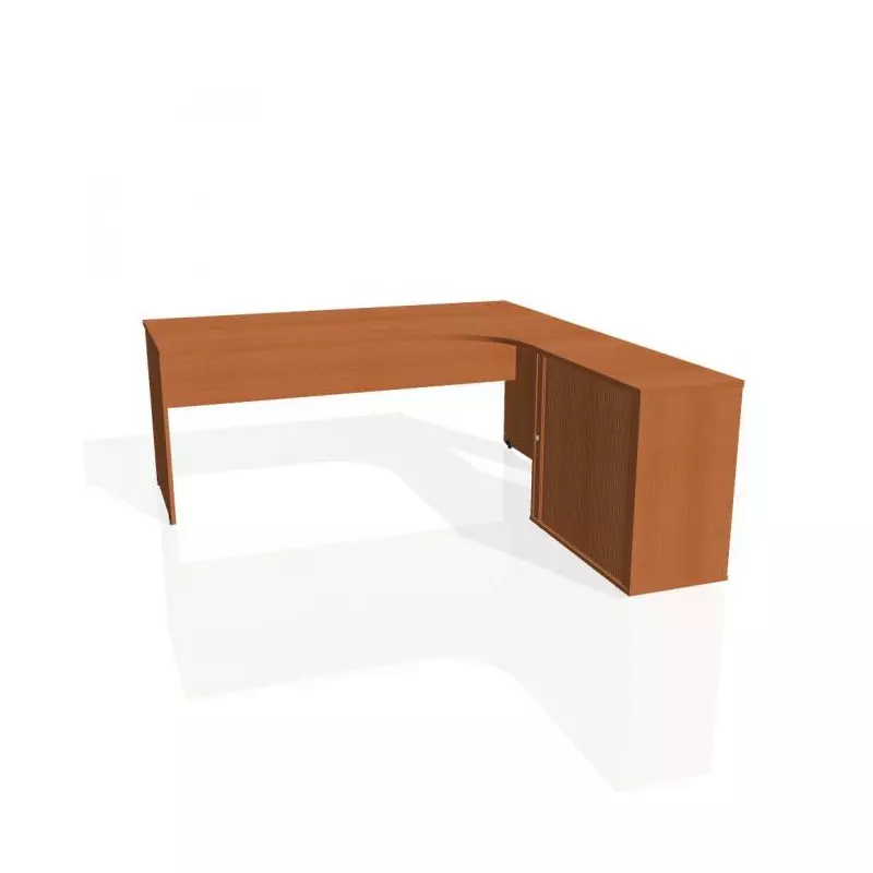 Pracovný stôl Gate, ergo, ľavý, 180x75,5x200 cm, čerešňa/čerešňa Pracovný stôl Gate, ergo, ľavý, 180x75,5x200 cm, čerešňa/čerešňa