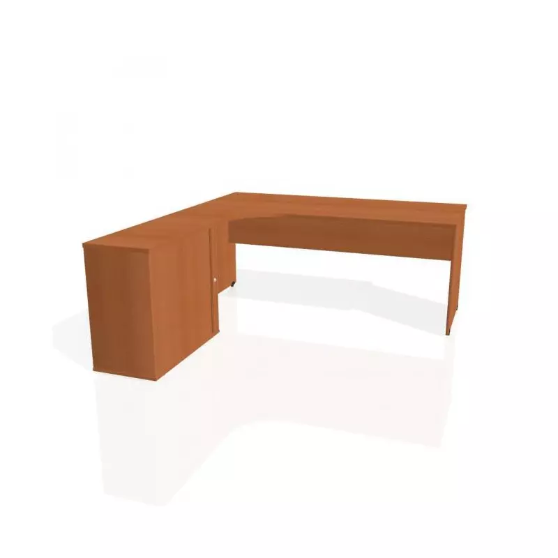 Pracovný stôl Gate, ergo, pravý, 180x75,5x200 cm, čerešňa/čerešňa Pracovný stôl Gate, ergo, pravý, 180x75,5x200 cm, čerešňa/čerešňa