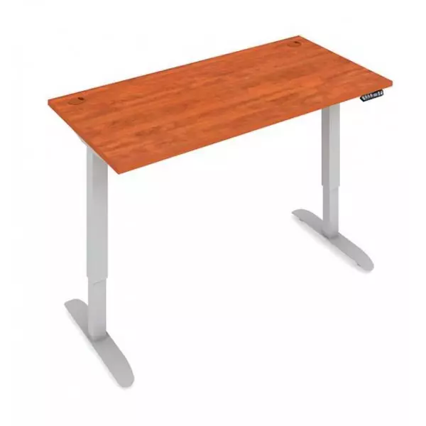 Pracovný stôl Motion, ZO, 2S, 120x70,5-120,5x80 cm, čerešňa/sivá