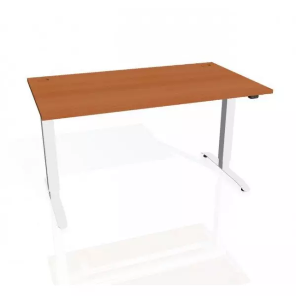 Pracovný stôl Motion, ZO, 2S, 140x70,5-120,5x80 cm, čerešňa/sivá