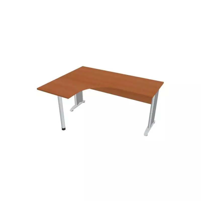 Pracovný stôl Cross, ergo, pravý, 160x75,5x120 cm, čerešňa/kov Pracovný stôl Cross, ergo, pravý, 160x75,5x120 cm, čerešňa/kov