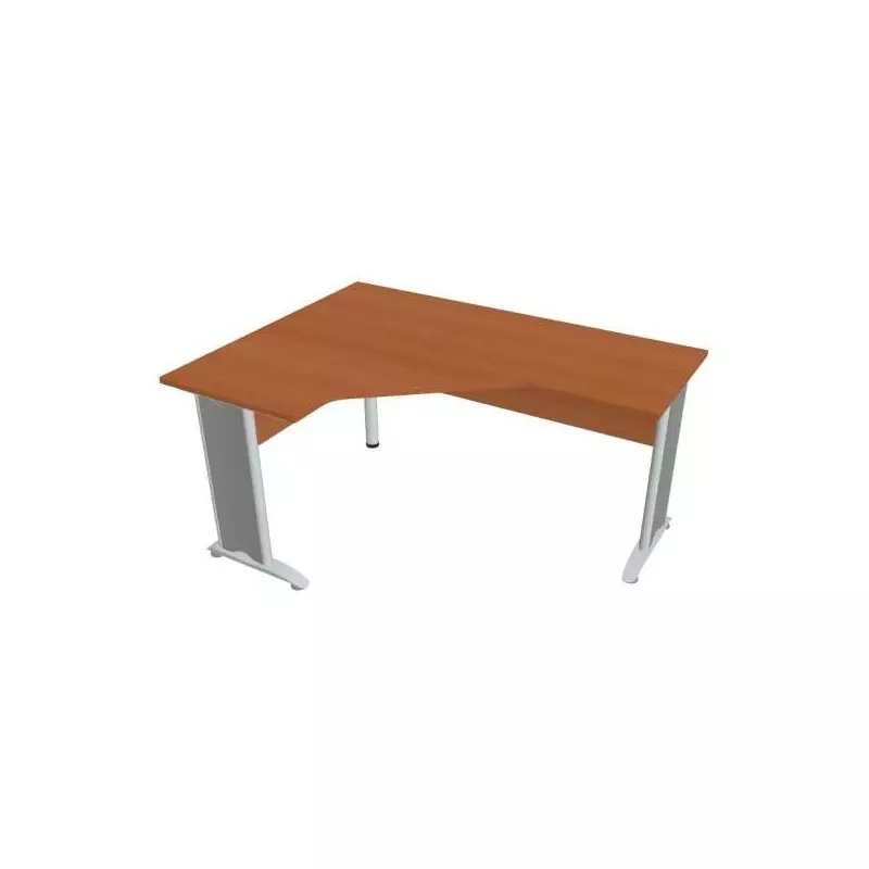 Pracovný stôl Cross, ergo, pravý, 160x75,5x120 cm, čerešňa/kov Pracovný stôl Cross, ergo, pravý, 160x75,5x120 cm, čerešňa/kov