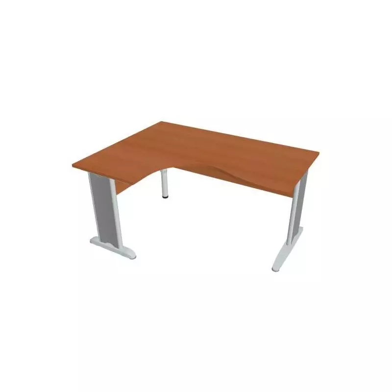 Pracovný stôl Cross, ergo, pravý, 160x75,5x120 cm, čerešňa/kov Pracovný stôl Cross, ergo, pravý, 160x75,5x120 cm, čerešňa/kov