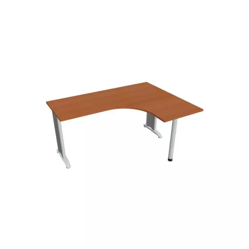 Pracovný stôl Flex, ergo, ľavý, 160x75,5x120 (60x60) cm, čerešňa/kov Pracovný stôl Flex, ergo, ľavý, 160x75,5x120 (60x60) cm, čerešňa/kov