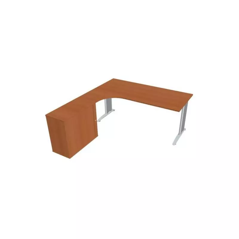 Pracovný stôl Flex, ergo, pravý, 180x75,5x200,0 (40x80) cm, čerešňa/kov Pracovný stôl Flex, ergo, pravý, 180x75,5x200,0 (40x80) cm, čerešňa/kov