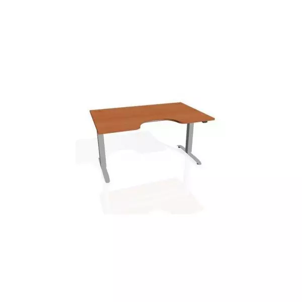 Pracovný stôl Motion Ergo, ZO, 2S, 120x70,5-120,5x90 cm, čerešňa/sivá
