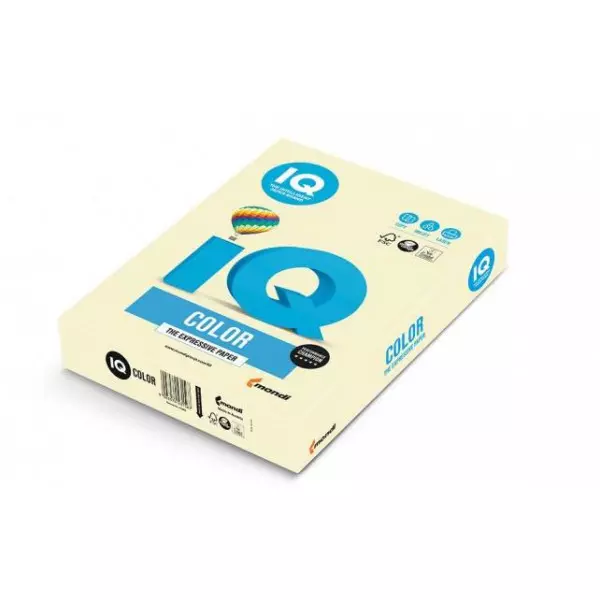 Farebný papier IQ color vanilkový BE66, A4 80g