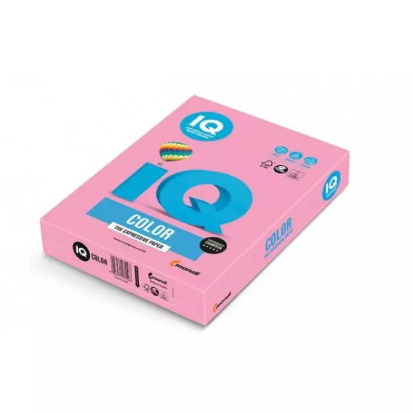 Farebný papier IQ color ružová pastelová PI25, A4 80g