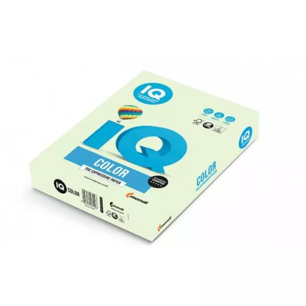 Farebný papier IQ color zelená pastelová GN27, A4 80g