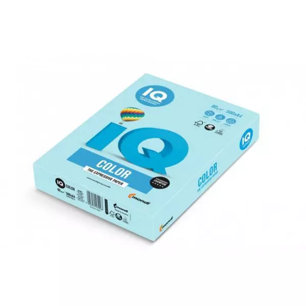 Farebný papier IQ color strednemodrý MB30, A4 80g