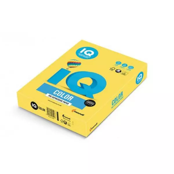 Farebný papier IQ color kanárikovožltý CY39, A4 80g