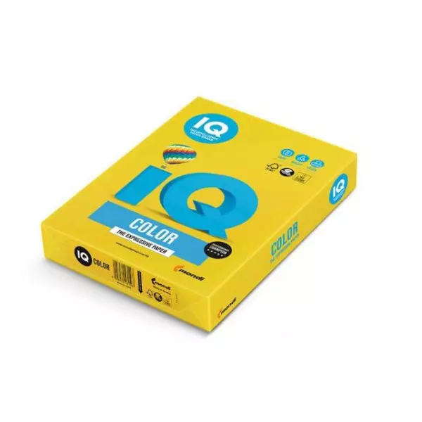 Farebný papier IQ color intenzívny žltý IG50, A4 80g