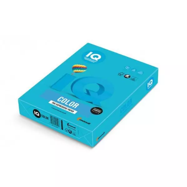 Farebný papier IQ color azúrovo modrá AB48, A4 80g