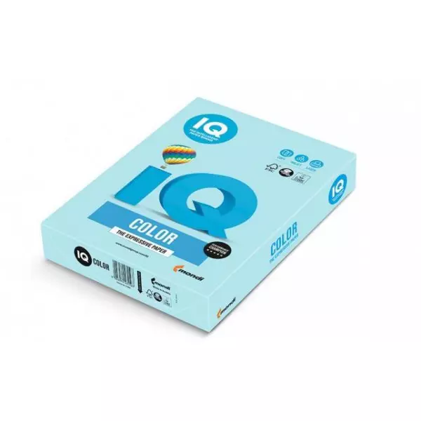 Farebný papier IQ color stredne modrý MB30, A4 160g