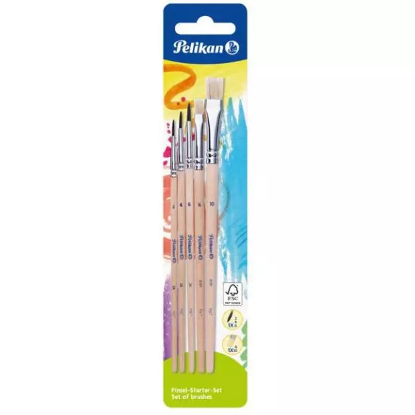 Sada štetcov Pelikan guľaté Starter-Set 5 ks blister