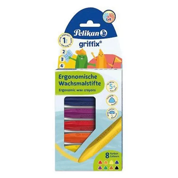 Voskové pastelky Pelikan Griffix 8S trojhranné