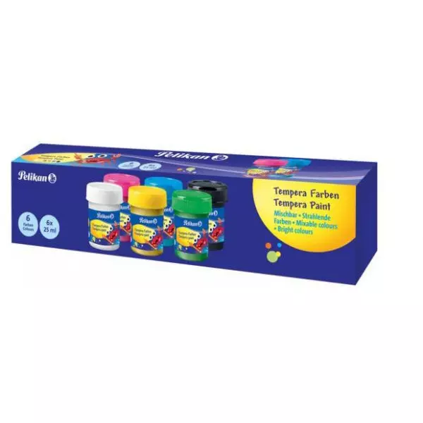 Temperové farby Pelikan 25ml 6 farieb